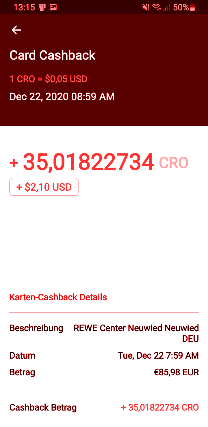 Crypto.com Rewards Praemien Cashback Kreditkarte2 1